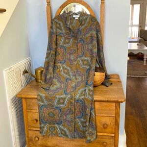 Paisley Patterned Midi Dress